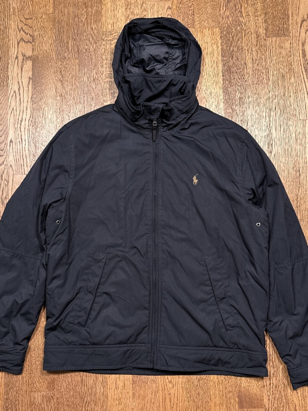 Polo Ralph Lauren Nylon Fleece Lined Windbreaker Jacket Mens Medium